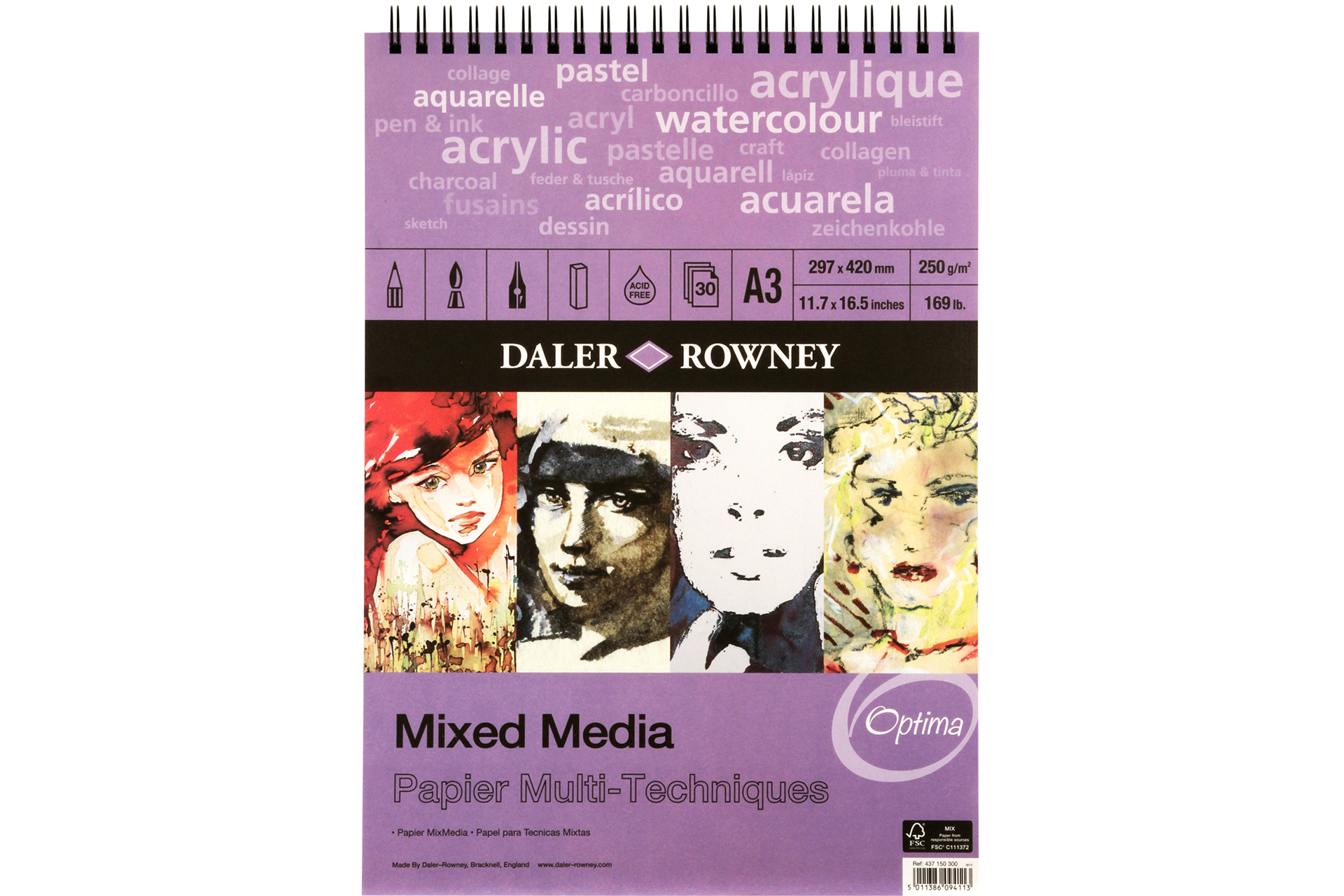 Daler Rowney Pocket Sketchbook 24 Pages Soft Cover Acid Free 3.5 x 5.5  Sealed